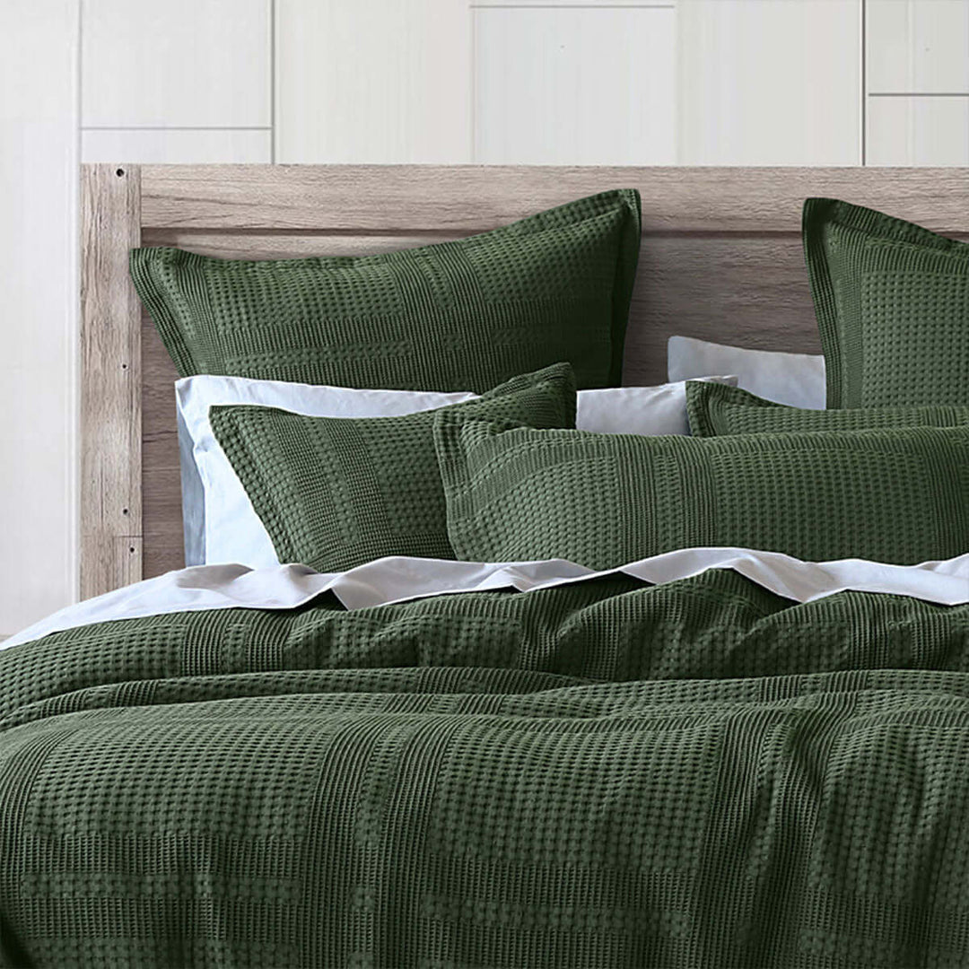 _label_, DSZ Product, feed-cond-new, feed-sl-free shipping, free-shipping, newBianca Sussex Forest Green Cotton Waffle Quilt Cover Set King - Premium Home & Garden > Bedding > Duvet Covers from Bianca ! Shop Online Buy Now at S & D's Value Store Family Business Best Customer Service_label_, DSZ Product, feed-cond-new, feed-sl-free shipping, free-shipping, new