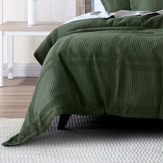 _label_, DSZ Product, feed-cond-new, feed-sl-free shipping, free-shipping, newBianca Sussex Forest Green Cotton Waffle Quilt Cover Set King - Premium Home & Garden > Bedding > Duvet Covers from Bianca ! Shop Online Buy Now at S & D's Value Store Family Business Best Customer Service_label_, DSZ Product, feed-cond-new, feed-sl-free shipping, free-shipping, new