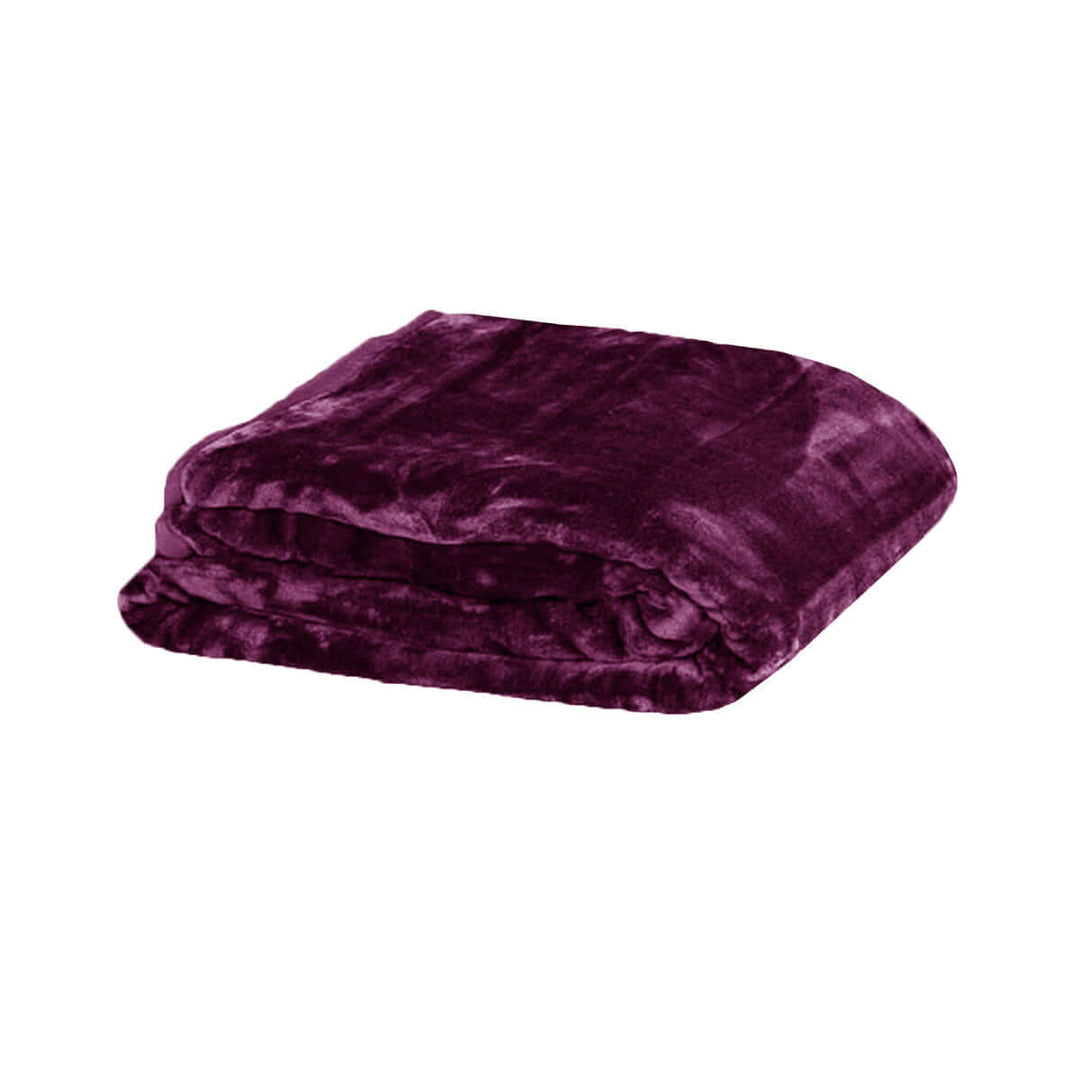 _label_, DSZ Product, feed-cond-new, feed-sl-free shipping, free-shipping375Gsm 1 Ply Solid Faux Mink Blanket Queen 200 X 240 Cm Plum - Premium Home & Garden > Bedding > Blankets & Throws from DSZ ! Shop Online Buy Now at S & D's Value Store Family Business Best Customer Service_label_, DSZ Product, feed-cond-new, feed-sl-free shipping, free-shipping