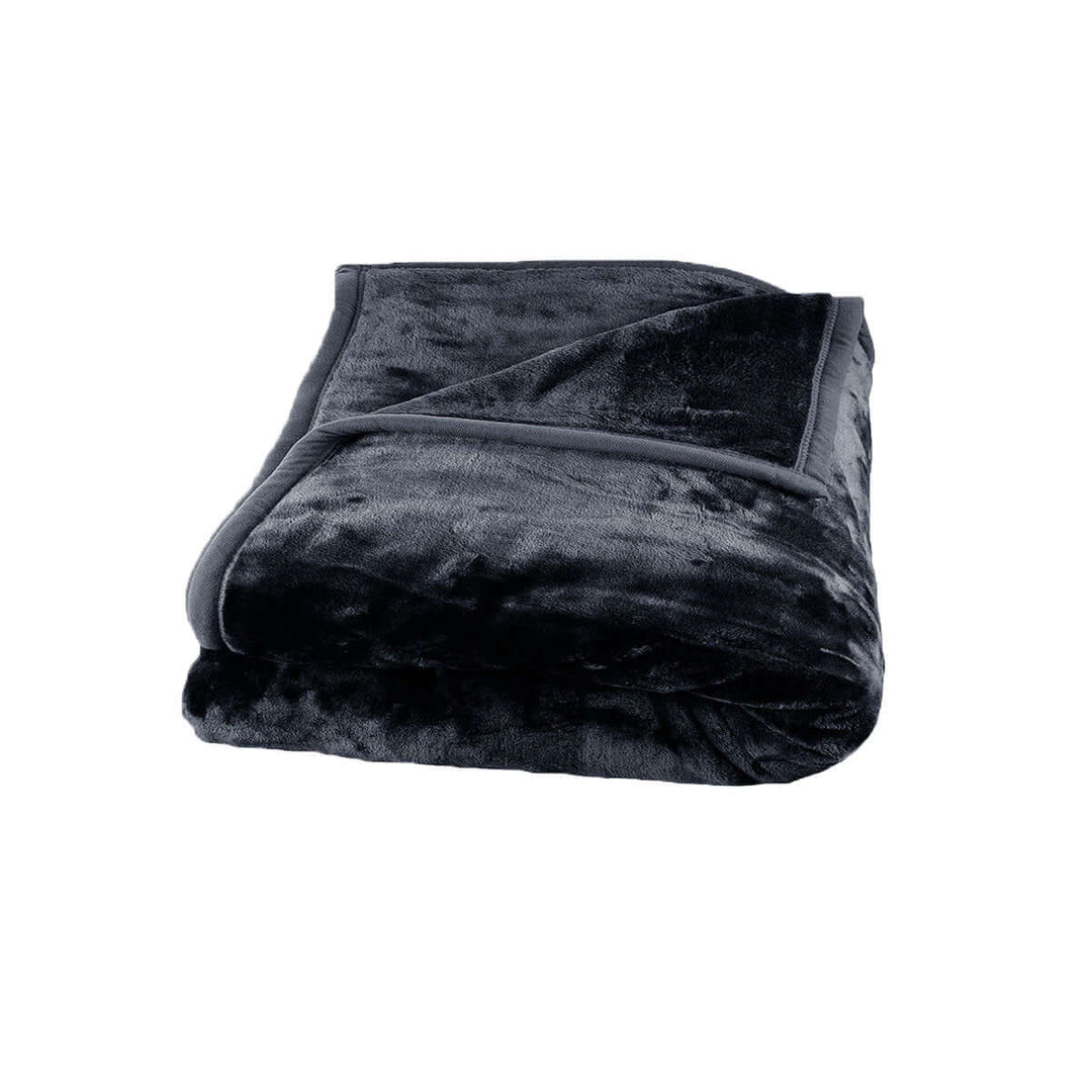 _label_, DSZ Product, feed-cond-new, feed-sl-free shipping, free-shipping675Gsm 2 Ply Solid Faux Mink Blanket Queen 200 X 240 Cm Charcoal - Premium Home & Garden > Bedding > Blankets & Throws from DSZ ! Shop Online Buy Now at S & D's Value Store Family Business Best Customer Service_label_, DSZ Product, feed-cond-new, feed-sl-free shipping, free-shipping