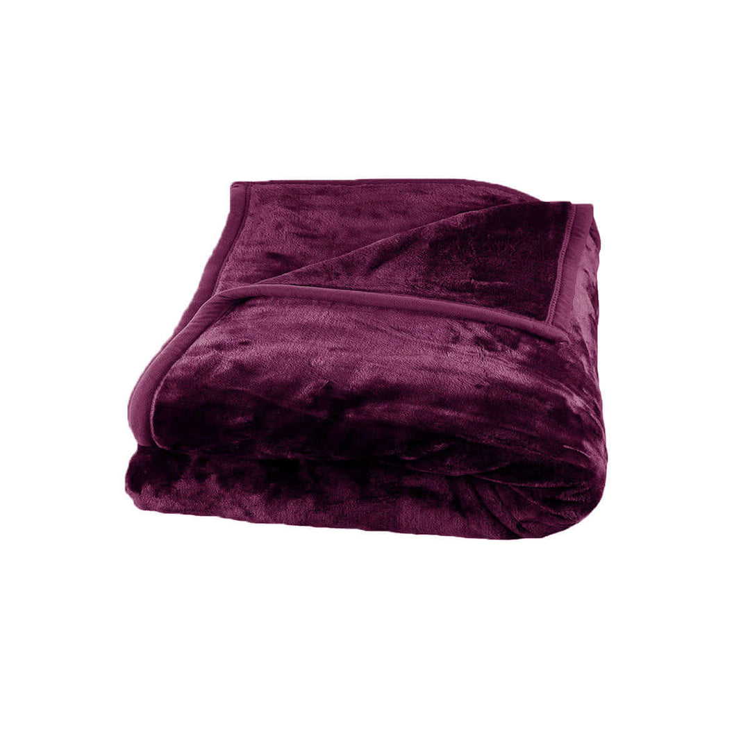 _label_, DSZ Product, feed-cond-new, feed-sl-free shipping, free-shipping675Gsm 2 Ply Solid Faux Mink Blanket Queen 200 X 240 Cm Plum - Premium Home & Garden > Bedding > Blankets & Throws from DSZ ! Shop Online Buy Now at S & D's Value Store Family Business Best Customer Service_label_, DSZ Product, feed-cond-new, feed-sl-free shipping, free-shipping