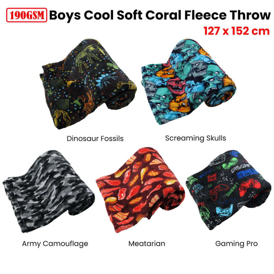 _label_, DSZ Product, feed-cond-new, feed-sl-free shipping, free-shipping190Gsm Boys Cool Ultra Soft Coral Fleece Throw 127 X 152Cm Meatarian - Premium Home & Garden > Bedding > Blankets & Throws from DSZ ! Shop Online Buy Now at S & D's Value Store Family Business Best Customer Service_label_, DSZ Product, feed-cond-new, feed-sl-free shipping, free-shipping