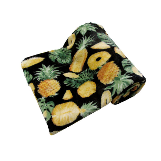 _label_, DSZ Product, feed-cond-new, feed-sl-free shipping, free-shipping190Gsm Fashion Printed Ultra Soft Coral Fleece Throw 127 X 152Cm Pineapple - Premium Home & Garden > Bedding > Blankets & Throws from DSZ ! Shop Online Buy Now at S & D's Value Store Family Business Best Customer Service_label_, DSZ Product, feed-cond-new, feed-sl-free shipping, free-shipping