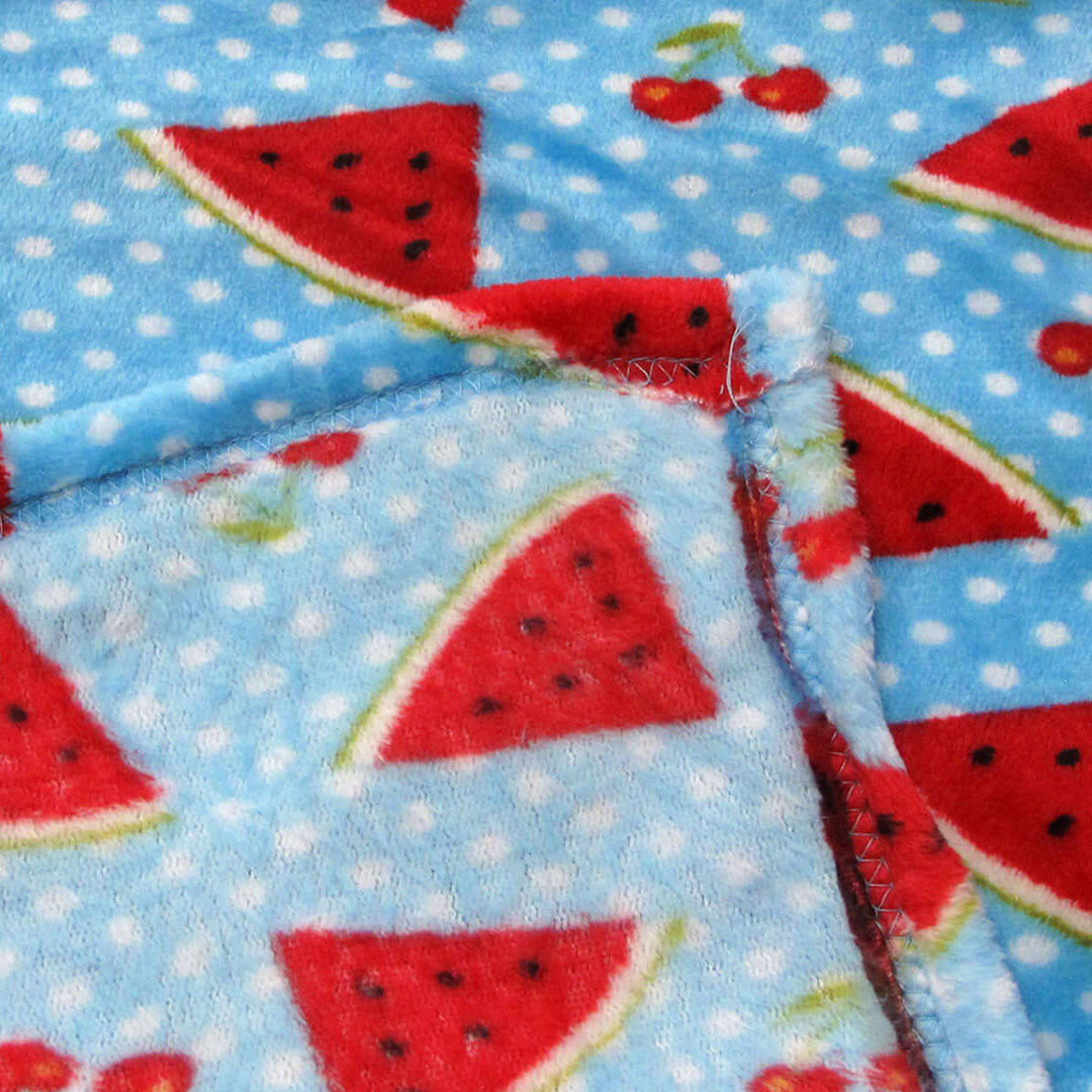 _label_, DSZ Product, feed-cond-new, feed-sl-free shipping, free-shipping190Gsm Girls Cute Ultra Soft Coral Fleece Throw 127 X 152Cm Watermelon & Cherries - Premium Home & Garden > Bedding > Blankets & Throws from DSZ ! Shop Online Buy Now at S & D's Value Store Family Business Best Customer Service_label_, DSZ Product, feed-cond-new, feed-sl-free shipping, free-shipping