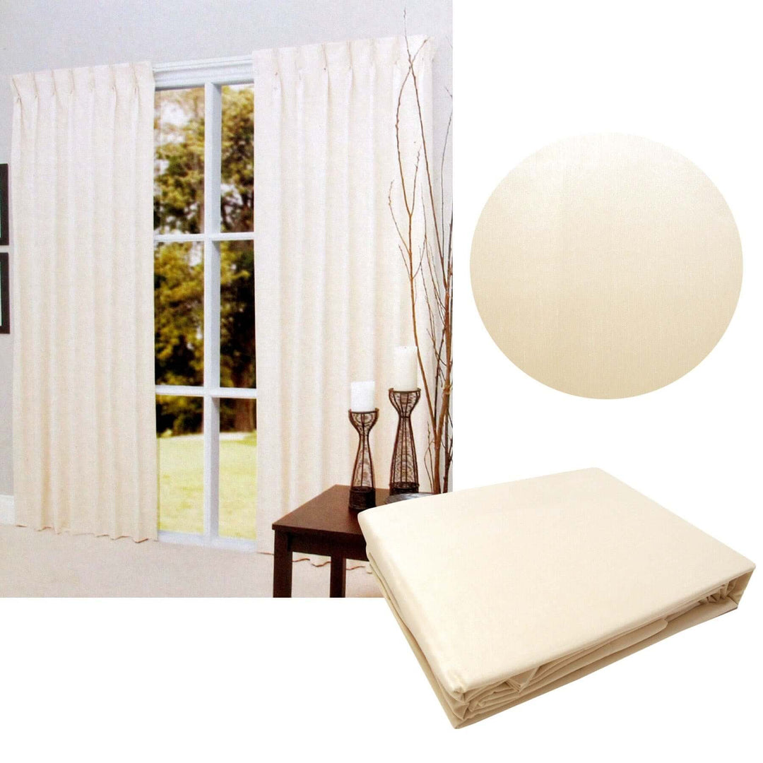 _label_, DSZ Product, feed-cond-new, feed-sl-free shipping, free-shipping, newPair Of Cream Blockout Pinch Pleat Curtains To Fit Window 90 X 213Cm - Premium Home & Garden > Curtains > Curtains & Drapes from DSZ ! Shop Online Buy Now at S & D's Value Store Family Business Best Customer Service_label_, DSZ Product, feed-cond-new, feed-sl-free shipping, free-shipping, new