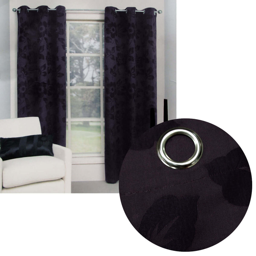 _label_, DSZ Product, feed-cond-new, feed-sl-free shipping, free-shipping, newBelmondo Provincial Pair Of Eyelet Unlined Jacquard Curtains 120 X 220Cm Each Aubergine - Premium Home & Garden > Curtains > Curtains & Drapes from Belmondo ! Shop Online Buy Now at S & D's Value Store Family Business Best Customer Service_label_, DSZ Product, feed-cond-new, feed-sl-free shipping, free-shipping, new