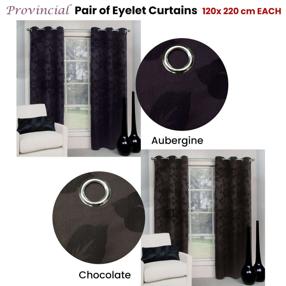 _label_, DSZ Product, feed-cond-new, feed-sl-free shipping, free-shipping, newBelmondo Provincial Pair Of Eyelet Unlined Jacquard Curtains 120 X 220Cm Each Aubergine - Premium Home & Garden > Curtains > Curtains & Drapes from Belmondo ! Shop Online Buy Now at S & D's Value Store Family Business Best Customer Service_label_, DSZ Product, feed-cond-new, feed-sl-free shipping, free-shipping, new