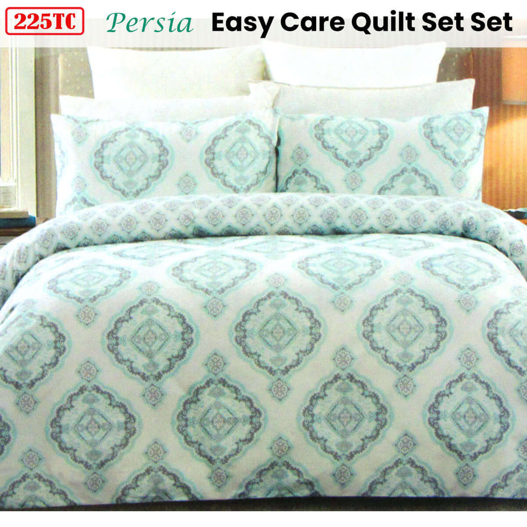 _label_, DSZ Product, feed-cond-new, feed-sl-free shipping, free-shipping225Tc Persia Cotton Rich Easy Care Quilt Cover Set Queen - Premium Home & Garden > Bedding > Duvet Covers from DSZ ! Shop Online Buy Now at S & D's Value Store Family Business Best Customer Service_label_, DSZ Product, feed-cond-new, feed-sl-free shipping, free-shipping