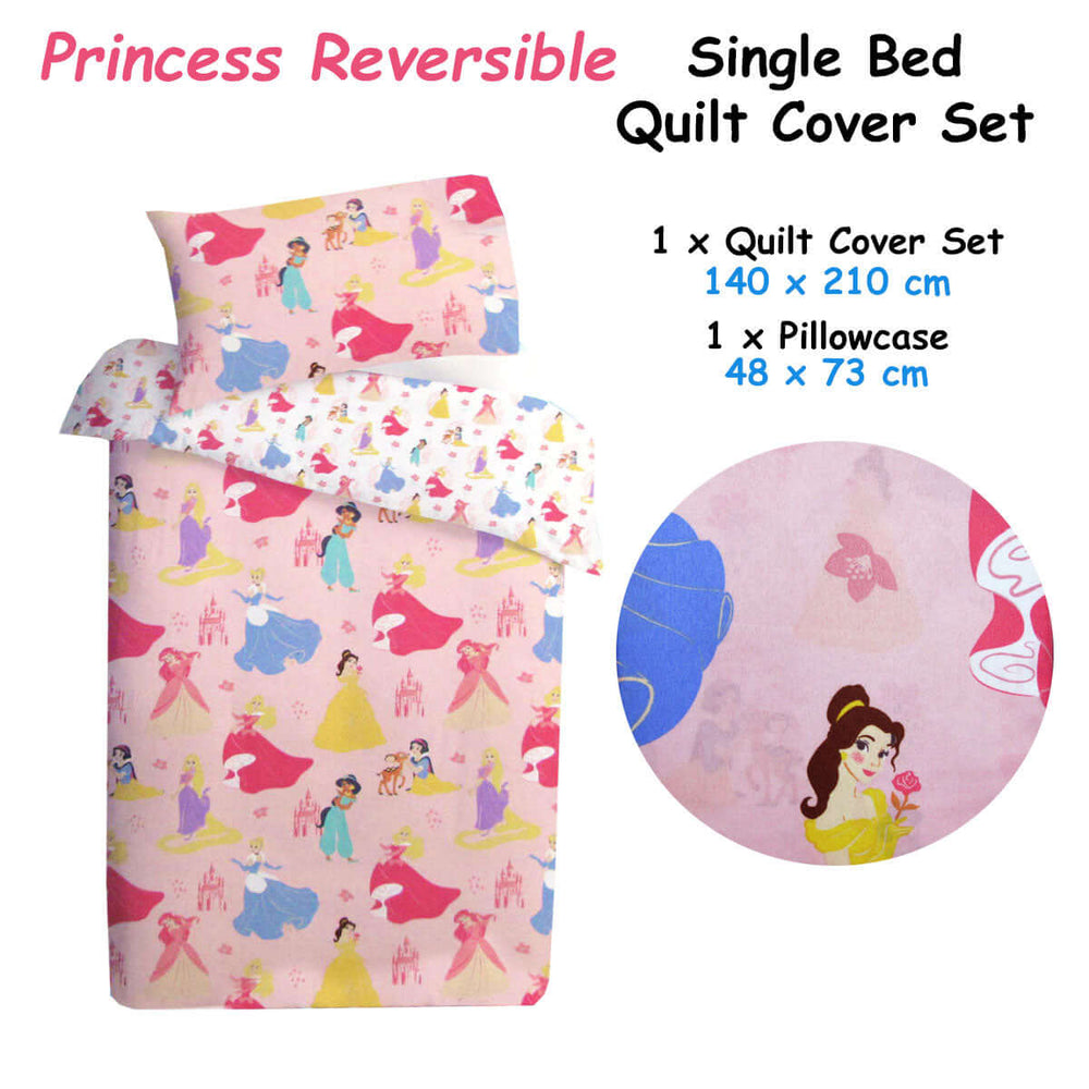 _label_, DSZ Product, feed-cond-new, feed-sl-free shipping, free-shippingCaprice Disney Princess Reversible Licensed Quilt Cover Set Single - Premium Home & Garden > Bedding > Duvet Covers from Caprice ! Shop Online Buy Now at S & D's Value Store Family Business Best Customer Service_label_, DSZ Product, feed-cond-new, feed-sl-free shipping, free-shipping