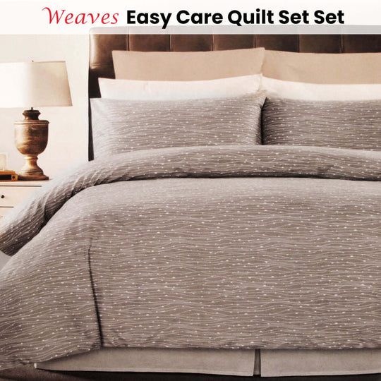 _label_, DSZ Product, feed-cond-new, feed-sl-free shipping, free-shippingWeaves Coffee Easy Care Quilt Cover Set King - Premium Home & Garden > Bedding > Bed Valances from DSZ ! Shop Online Buy Now at S & D's Value Store Family Business Best Customer Service_label_, DSZ Product, feed-cond-new, feed-sl-free shipping, free-shipping