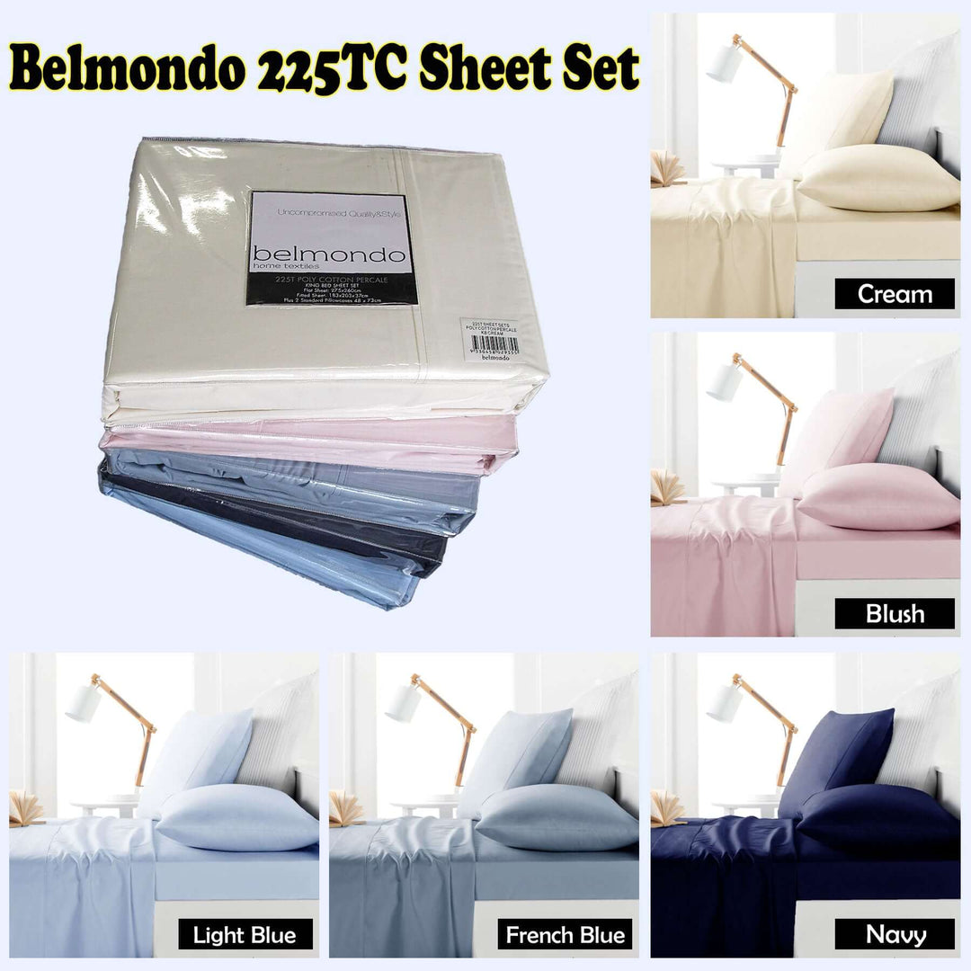 _label_, DSZ Product, feed-cond-new, feed-sl-free shipping, free-shippingBelmondo 225Tc Sheet Set French Blue - Queen - Premium Home & Garden > Bedding > Bed Sheets from Belmondo ! Shop Online Buy Now at S & D's Value Store Family Business Best Customer Service_label_, DSZ Product, feed-cond-new, feed-sl-free shipping, free-shipping