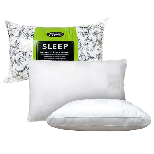 _label_, DSZ Product, feed-cond-new, feed-sl-free shipping, free-shippingEasyrest Sleep Twin Pack Gusseted Medium Standard Pillows - Premium Home & Garden > Bedding > Pillows from Easyrest ! Shop Online Buy Now at S & D's Value Store Family Business Best Customer Service_label_, DSZ Product, feed-cond-new, feed-sl-free shipping, free-shipping