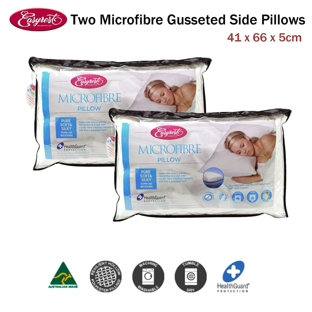 _label_, DSZ Product, feed-cond-new, feed-sl-free shipping, free-shippingEasyrest Two Microfibre Standard Gusseted Pillows - Premium Home & Garden > Bedding > Pillows from Easyrest ! Shop Online Buy Now at S & D's Value Store Family Business Best Customer Service_label_, DSZ Product, feed-cond-new, feed-sl-free shipping, free-shipping