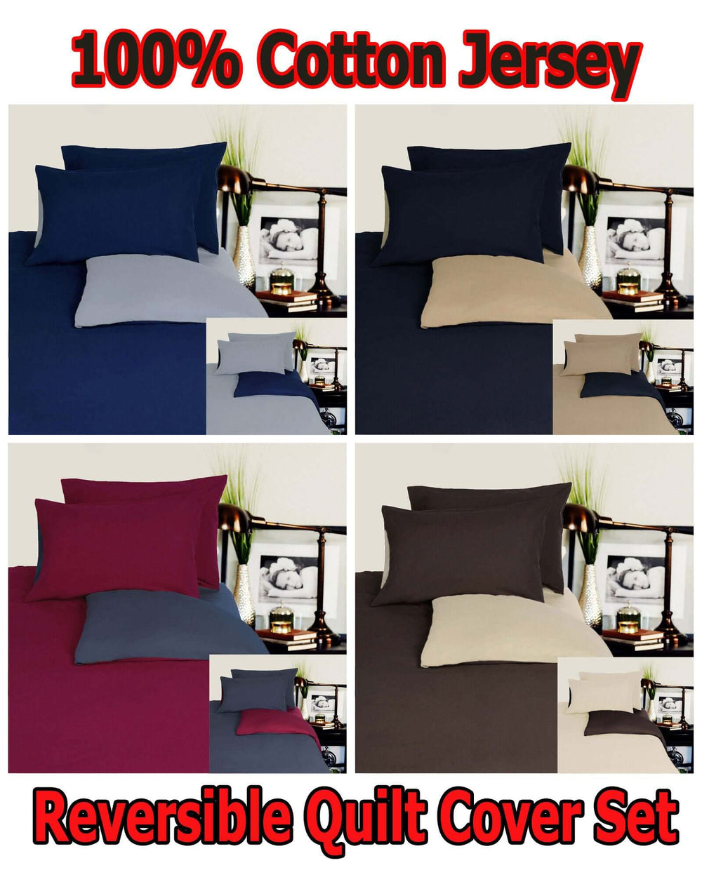 _label_, DSZ Product, feed-cond-new, feed-sl-free shipping, free-shippingHotel Living Reversible 100% Cotton Jersey Quilt Cover Set Black / Latte - Queen - Premium Home & Garden > Bedding > Duvet Covers from Hotel Living ! Shop Online Buy Now at S & D's Value Store Family Business Best Customer Service_label_, DSZ Product, feed-cond-new, feed-sl-free shipping, free-shipping