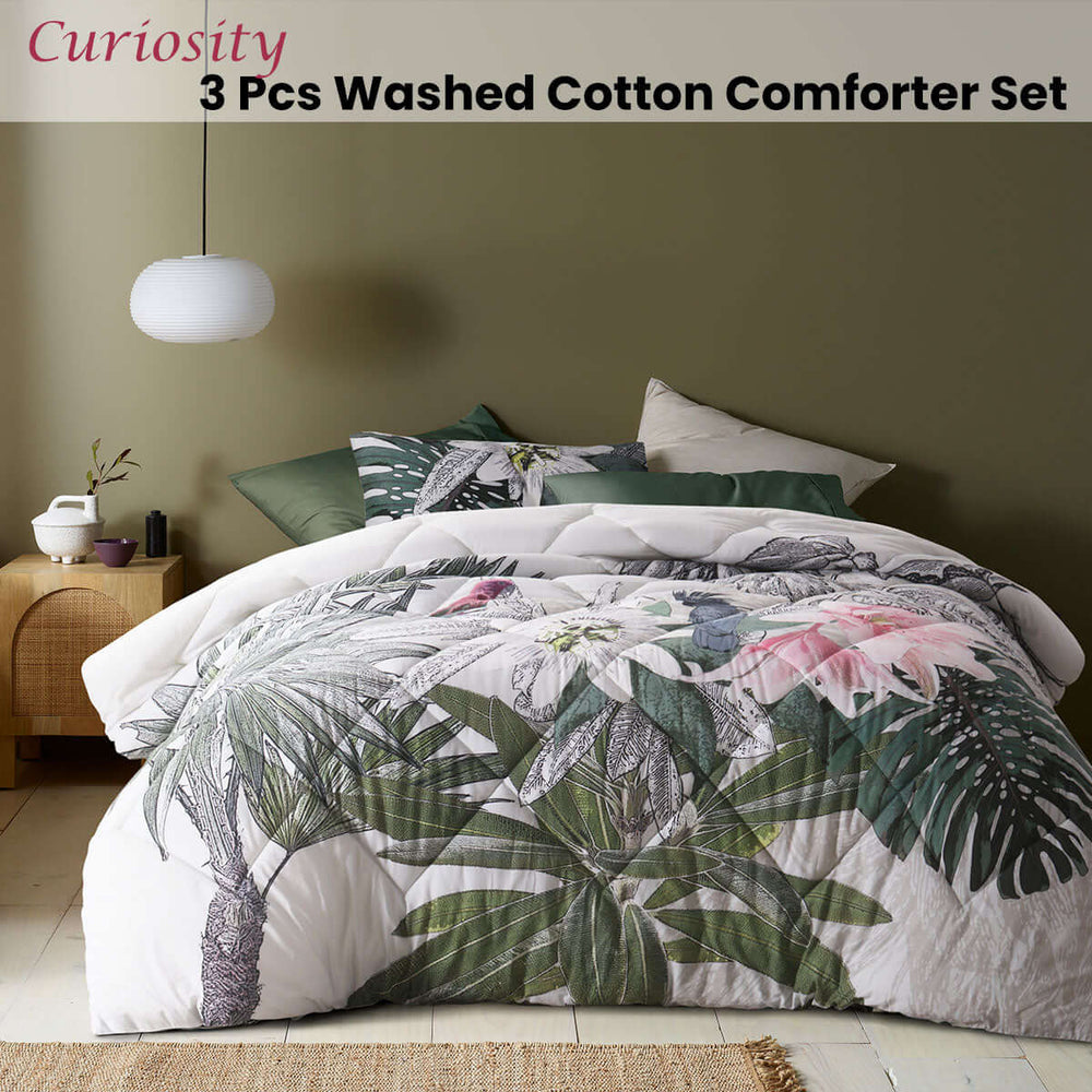 _label_, DSZ Product, feed-cond-new, feed-sl-free shipping, free-shipping, newAccessorize Curiosity Washed Cotton Printed 3 Piece Comforter Set Queen - Premium Home & Garden > Bedding > Bed Sheets from Accessorize ! Shop Online Buy Now at S & D's Value Store Family Business Best Customer Service_label_, DSZ Product, feed-cond-new, feed-sl-free shipping, free-shipping, new