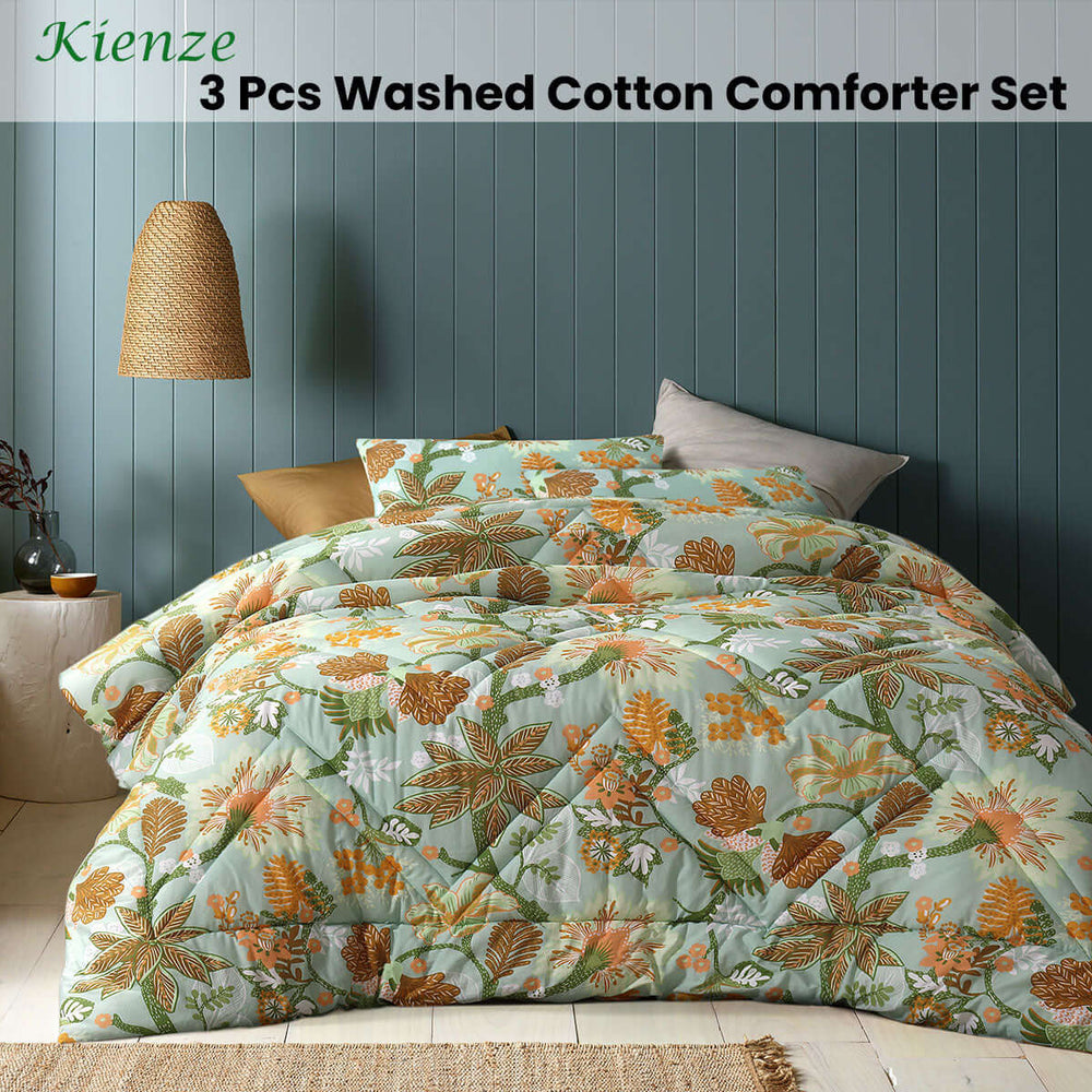 _label_, DSZ Product, feed-cond-new, feed-sl-free shipping, free-shipping, newAccessorize Kienze Washed Cotton Printed 3 Piece Comforter Set Queen - Premium Home & Garden > Bedding > Bed Sheets from Accessorize ! Shop Online Buy Now at S & D's Value Store Family Business Best Customer Service_label_, DSZ Product, feed-cond-new, feed-sl-free shipping, free-shipping, new