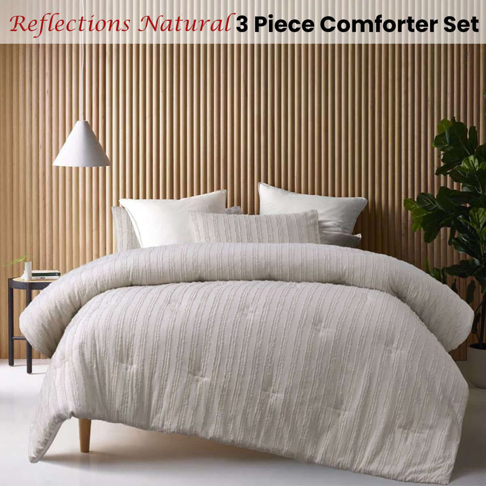 _label_, DSZ Product, feed-cond-new, feed-sl-free shipping, free-shipping, newVintage Design Homewares Reflections Natural 3 Piece Comforter Set King - Premium Home & Garden > Bedding > Duvet Covers from Vintage Design Homewares ! Shop Online Buy Now at S & D's Value Store Family Business Best Customer Service_label_, DSZ Product, feed-cond-new, feed-sl-free shipping, free-shipping, new