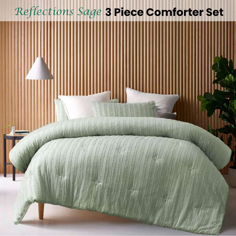 _label_, DSZ Product, feed-cond-new, feed-sl-free shipping, free-shipping, newVintage Design Homewares Reflections Sage 3 Piece Comforter Set King - Premium Home & Garden > Bedding > Bed Valances from Vintage Design Homewares ! Shop Online Buy Now at S & D's Value Store Family Business Best Customer Service_label_, DSZ Product, feed-cond-new, feed-sl-free shipping, free-shipping, new