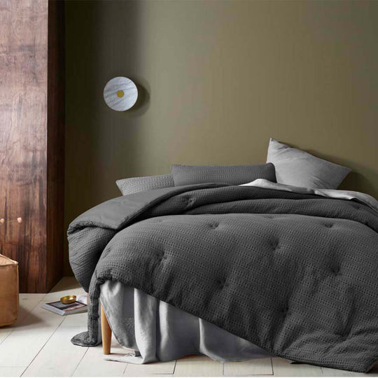 _label_, DSZ Product, feed-cond-new, feed-sl-free shipping, free-shippingAccessorize Soho Waffle Dark Grey 3 Piece Comforter Set King - Premium Home & Garden > Bedding > Bed Sheets from Accessorize ! Shop Online Buy Now at S & D's Value Store Family Business Best Customer Service_label_, DSZ Product, feed-cond-new, feed-sl-free shipping, free-shipping