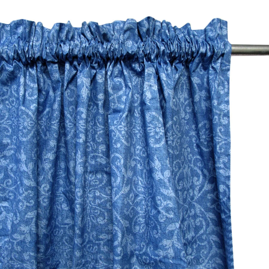 _label_, DSZ Product, feed-cond-new, feed-sl-free shipping, free-shipping, newPair Of Polyester Cotton Rod Pocket Blue Damask Curtains - Premium Home & Garden > Curtains > Curtains & Drapes from DSZ ! Shop Online Buy Now at S & D's Value Store Family Business Best Customer Service_label_, DSZ Product, feed-cond-new, feed-sl-free shipping, free-shipping, new