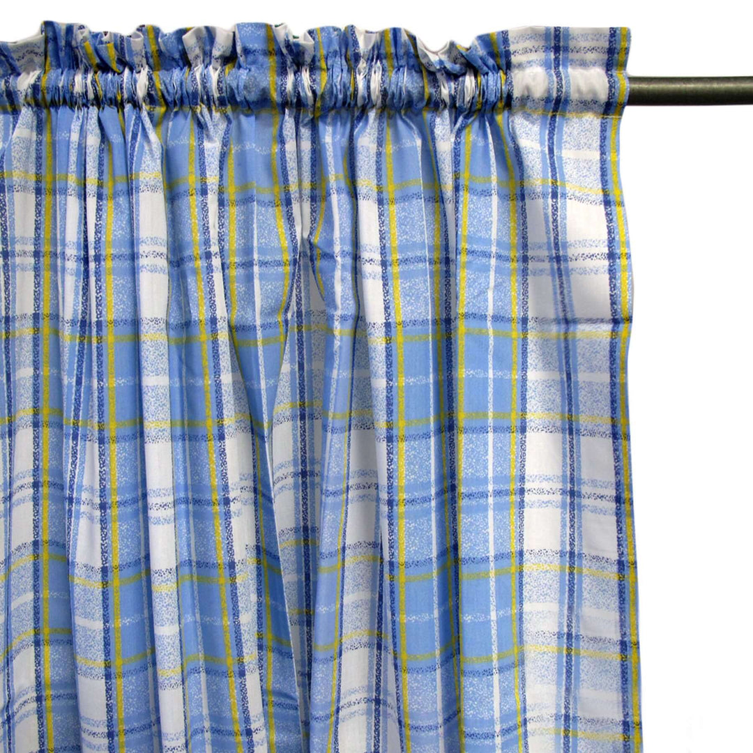 _label_, DSZ Product, feed-cond-new, feed-sl-free shipping, free-shipping, newHome Innovations Pair Of Polyester Cotton Rod Pocket Blue Checkered Curtains - Premium Home & Garden > Curtains > Curtains & Drapes from Home Innovations ! Shop Online Buy Now at S & D's Value Store Family Business Best Customer Service_label_, DSZ Product, feed-cond-new, feed-sl-free shipping, free-shipping, new