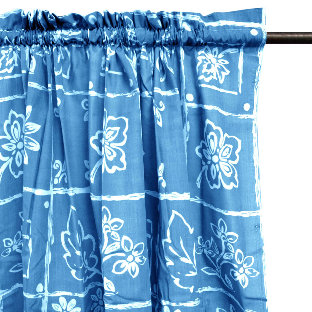 _label_, DSZ Product, feed-cond-new, feed-sl-free shipping, free-shipping, newHome Innovations Pair Of Polyester Cotton Rod Pocket Blue Floral Curtains - Premium Home & Garden > Curtains > Curtains & Drapes from Home Innovations ! Shop Online Buy Now at S & D's Value Store Family Business Best Customer Service_label_, DSZ Product, feed-cond-new, feed-sl-free shipping, free-shipping, new