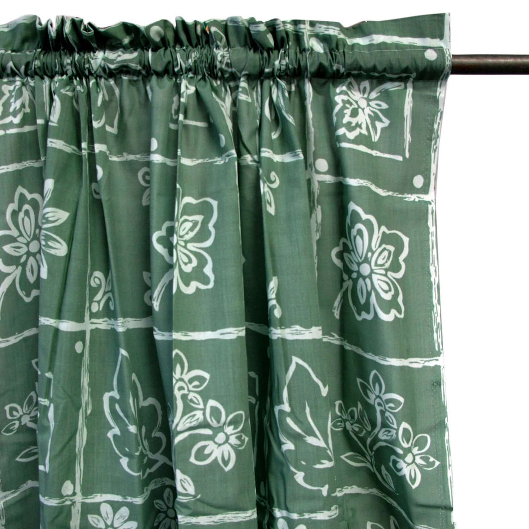 _label_, DSZ Product, feed-cond-new, feed-sl-free shipping, free-shipping, newHome Innovations Pair Of Polyester Cotton Rod Pocket Green Floral Curtains - Premium Home & Garden > Curtains > Curtains & Drapes from Home Innovations ! Shop Online Buy Now at S & D's Value Store Family Business Best Customer Service_label_, DSZ Product, feed-cond-new, feed-sl-free shipping, free-shipping, new