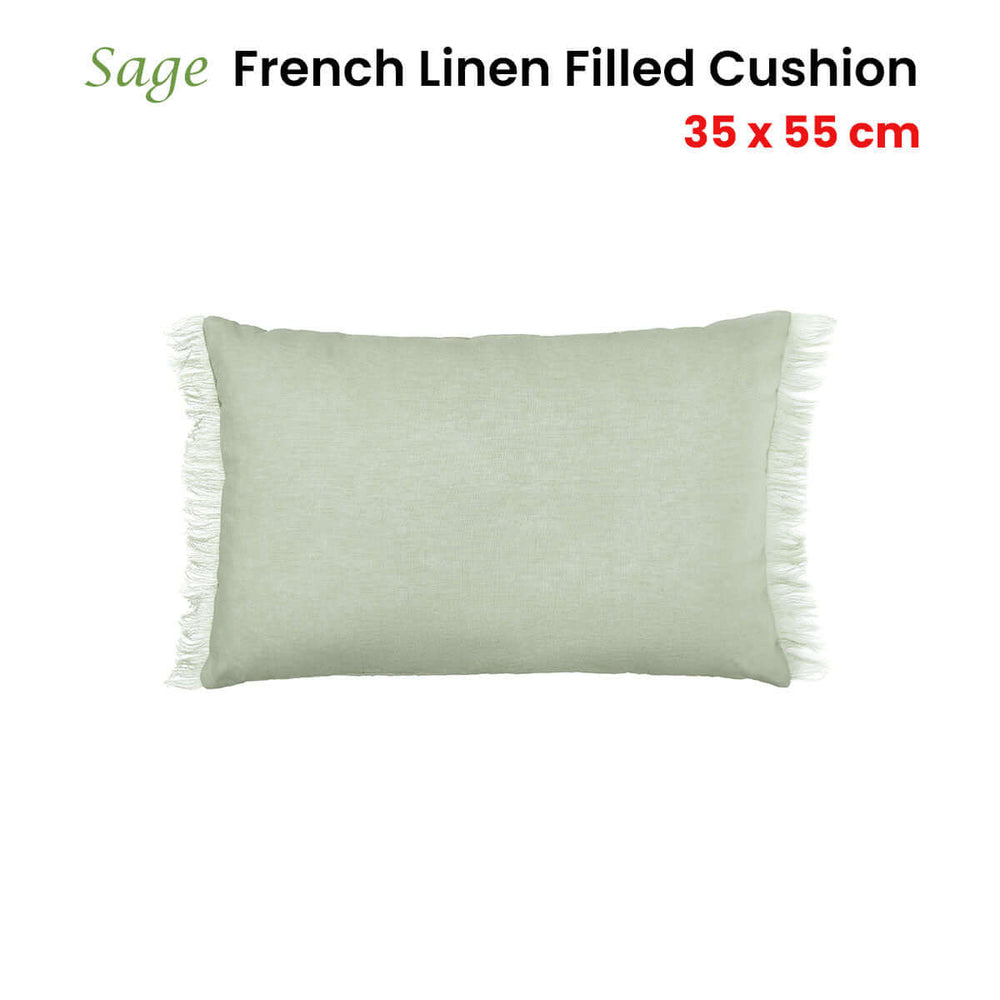 _label_, DSZ Product, feed-cond-new, feed-sl-free shipping, free-shipping, newVintage Design Homewares Sage French Linen Filled Cushion Oblong - 35Cm X 55Cm - Premium Home & Garden > Decor > Cushions & Throws from Vintage Design Homewares ! Shop Online Buy Now at S & D's Value Store Family Business Best Customer Service_label_, DSZ Product, feed-cond-new, feed-sl-free shipping, free-shipping, new