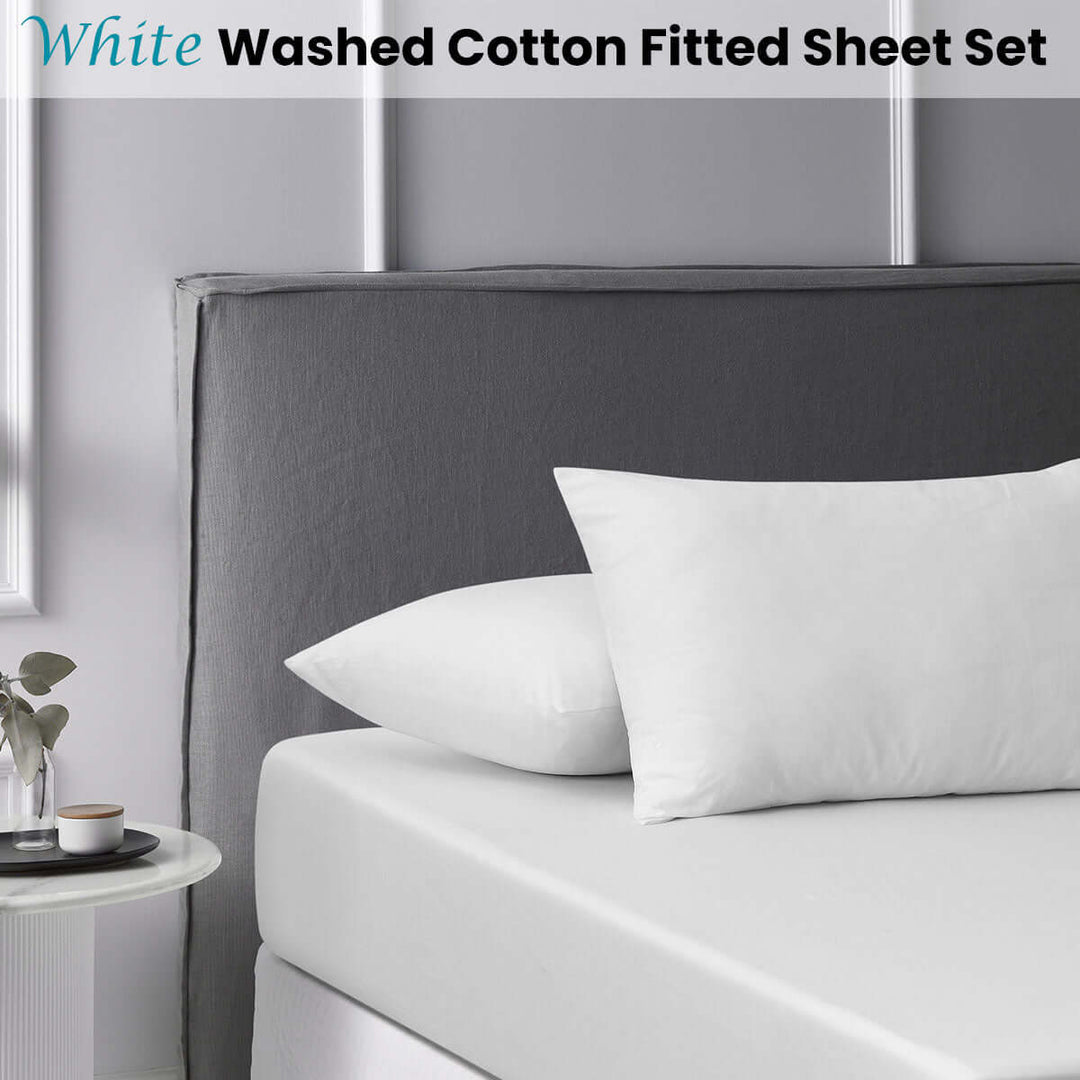 _label_, DSZ Product, feed-cond-new, feed-sl-free shipping, free-shippingAccessorize White Washed Cotton Fitted Sheet Set King - Premium Home & Garden > Bedding > Bed Sheets from Accessorize ! Shop Online Buy Now at S & D's Value Store Family Business Best Customer Service_label_, DSZ Product, feed-cond-new, feed-sl-free shipping, free-shipping