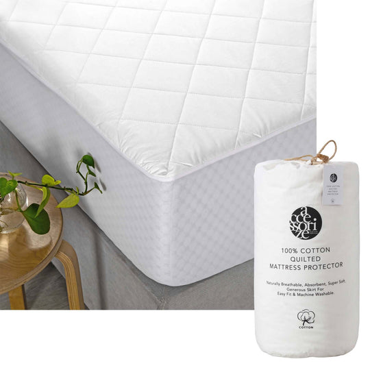 _label_, DSZ Product, feed-cond-new, feed-sl-free shipping, free-shippingAccessorize Cotton Quilted Mattress Protector Double - Premium Home & Garden > Bedding > Mattress Protectors from Accessorize ! Shop Online Buy Now at S & D's Value Store Family Business Best Customer Service_label_, DSZ Product, feed-cond-new, feed-sl-free shipping, free-shipping