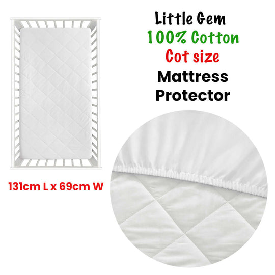 _label_, DSZ Product, feed-cond-new, feed-sl-free shipping, free-shippingLittle Gem 100% Cotton Cot Mattress Protector - Premium Home & Garden > Bedding > Mattress Protectors from DSZ ! Shop Online Buy Now at S & D's Value Store Family Business Best Customer Service_label_, DSZ Product, feed-cond-new, feed-sl-free shipping, free-shipping