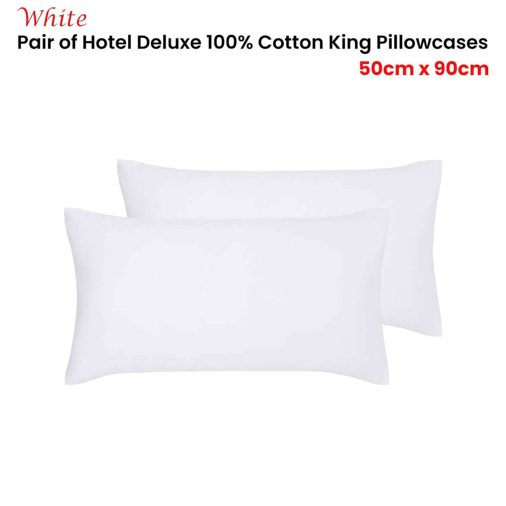 _label_, DSZ Product, feed-cond-new, feed-sl-free shipping, free-shippingAccessorize Pair Of White Hotel Deluxe Cotton King Pillowcases 50Cm X 90Cm - Premium Home & Garden > Bedding > Pillows from Accessorize ! Shop Online Buy Now at S & D's Value Store Family Business Best Customer Service_label_, DSZ Product, feed-cond-new, feed-sl-free shipping, free-shipping