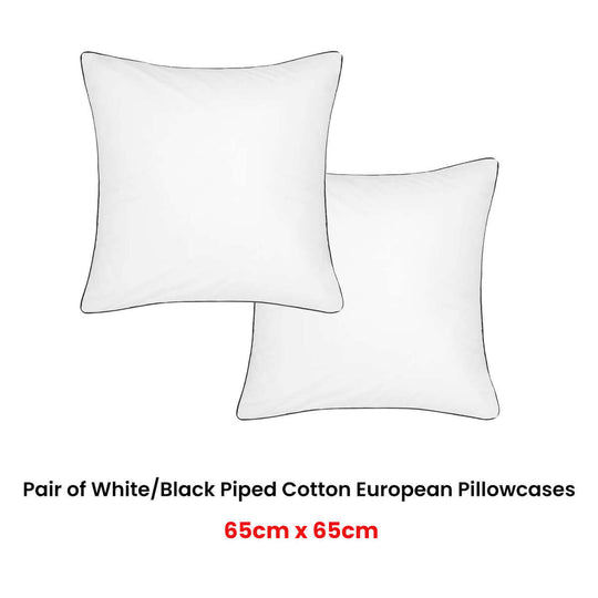 _label_, DSZ Product, feed-cond-new, feed-sl-free shipping, free-shippingAccessorize Pair Of White/Black Piped Hotel Deluxe Cotton European Pillowcases - Premium Home & Garden > Bedding > Bed Sheets from Accessorize ! Shop Online Buy Now at S & D's Value Store Family Business Best Customer Service_label_, DSZ Product, feed-cond-new, feed-sl-free shipping, free-shipping