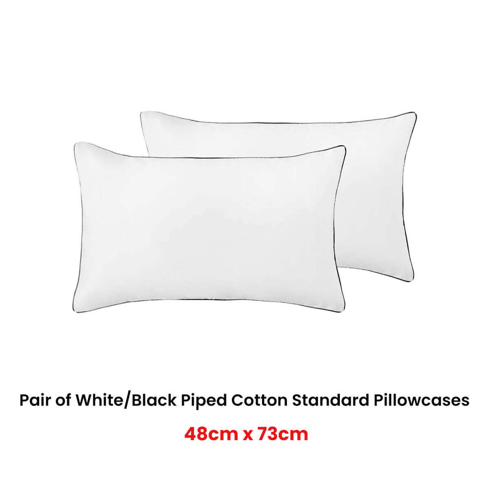 _label_, DSZ Product, feed-cond-new, feed-sl-free shipping, free-shippingAccessorize Pair Of White/Black Piped Hotel Deluxe Cotton Standard Pillowcases - Premium Home & Garden > Bedding > Bed Sheets from Accessorize ! Shop Online Buy Now at S & D's Value Store Family Business Best Customer Service_label_, DSZ Product, feed-cond-new, feed-sl-free shipping, free-shipping