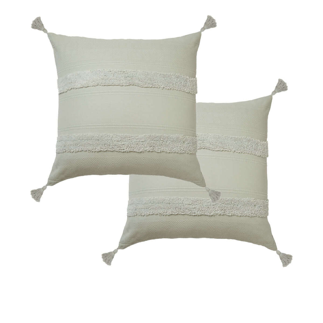 _label_, DSZ Product, feed-cond-new, feed-sl-free shipping, free-shippingAccessorize Pair Of Indra Cotton Tassel European Pillowcases - Grey - Premium Home & Garden > Bedding > Pillowcases from Accessorize ! Shop Online Buy Now at S & D's Value Store Family Business Best Customer Service_label_, DSZ Product, feed-cond-new, feed-sl-free shipping, free-shipping