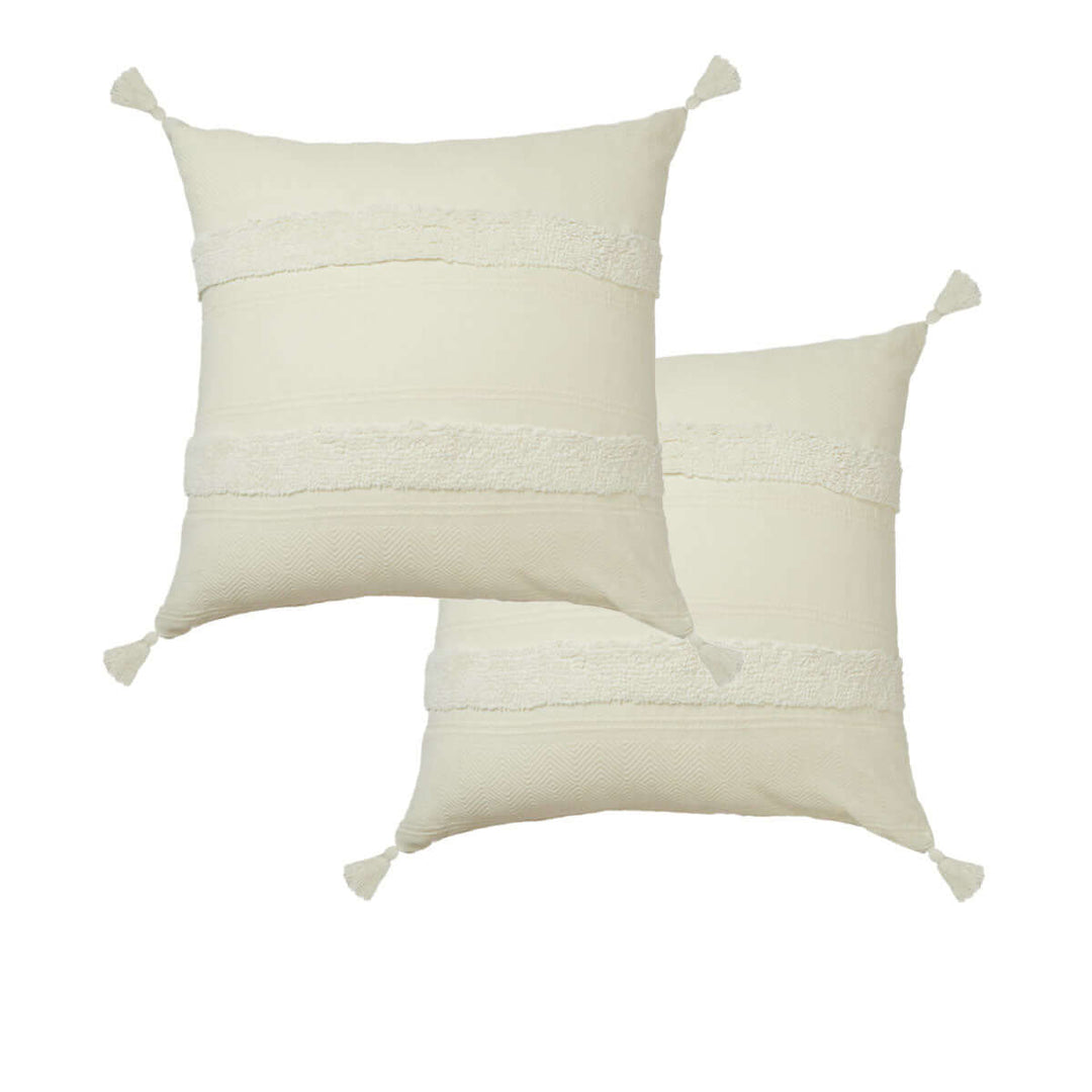 _label_, DSZ Product, feed-cond-new, feed-sl-free shipping, free-shippingAccessorize Pair Of Indra Cotton Tassel European Pillowcases - Off White - Premium Home & Garden > Bedding > Pillowcases from Accessorize ! Shop Online Buy Now at S & D's Value Store Family Business Best Customer Service_label_, DSZ Product, feed-cond-new, feed-sl-free shipping, free-shipping