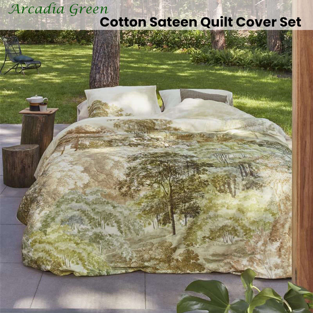 _label_, DSZ Product, feed-cond-new, feed-sl-free shipping, free-shipping, newBedding House Arcadia Green Cotton Sateen Quilt Cover Set King - Premium Home & Garden > Bedding > Duvet Covers from Bedding House ! Shop Online Buy Now at S & D's Value Store Family Business Best Customer Service_label_, DSZ Product, feed-cond-new, feed-sl-free shipping, free-shipping, new