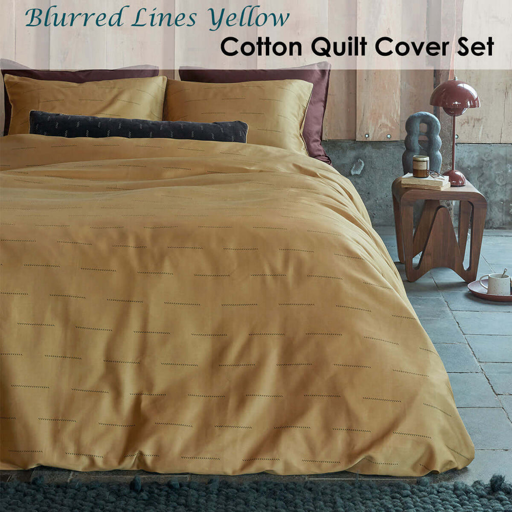 _label_, DSZ Product, feed-cond-new, feed-sl-free shipping, free-shipping, newPip Studio Blurred Lines Yellow Cotton Sateen Quilt Cover Set King - Premium Home & Garden > Bedding > Duvet Covers from Pip Studio ! Shop Online Buy Now at S & D's Value Store Family Business Best Customer Service_label_, DSZ Product, feed-cond-new, feed-sl-free shipping, free-shipping, new