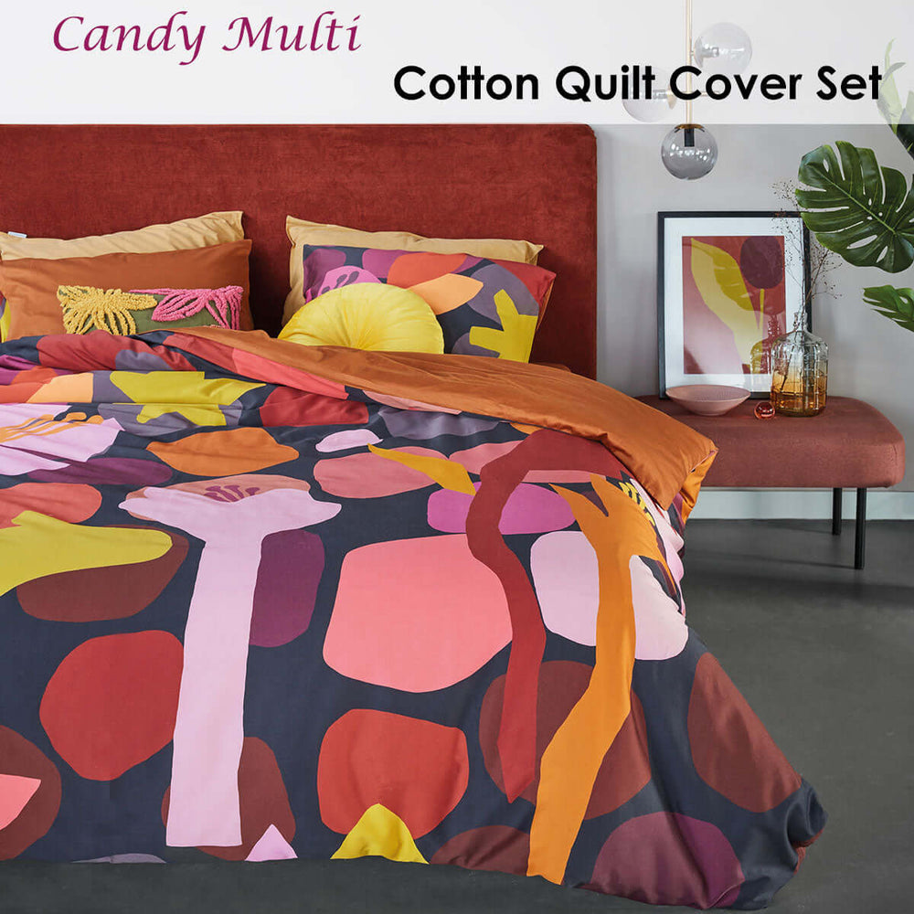 _label_, DSZ Product, feed-cond-new, feed-sl-free shipping, free-shipping, newBedding House Candy Multi Cotton Sateen Quilt Cover Set King - Premium Home & Garden > Bedding > Duvet Covers from Bedding House ! Shop Online Buy Now at S & D's Value Store Family Business Best Customer Service_label_, DSZ Product, feed-cond-new, feed-sl-free shipping, free-shipping, new