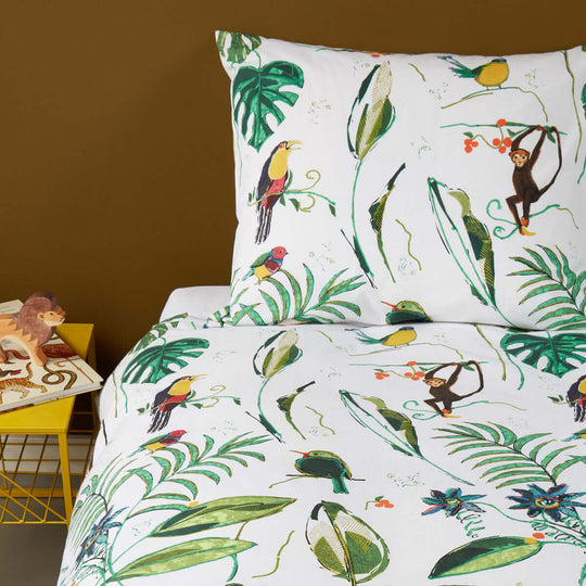 _label_, DSZ Product, feed-cond-new, feed-sl-free shipping, free-shippingBedding House Crazy Jungle Multi Cotton Quilt Cover Set Single - Premium Home & Garden > Bedding > Duvet Covers from Bedding House ! Shop Online Buy Now at S & D's Value Store Family Business Best Customer Service_label_, DSZ Product, feed-cond-new, feed-sl-free shipping, free-shipping