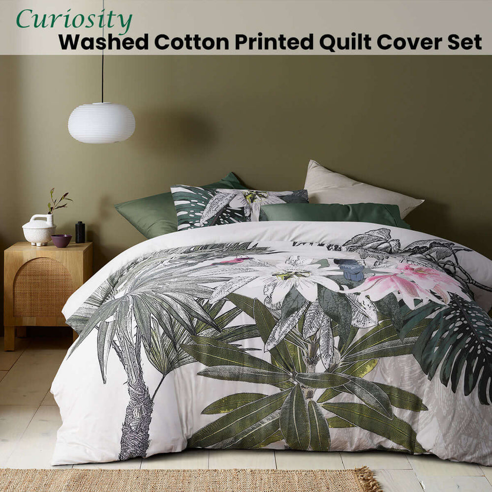 _label_, DSZ Product, feed-cond-new, feed-sl-free shipping, free-shipping, newAccessorize Curiosity Washed Cotton Printed Quilt Cover Set King - Premium Home & Garden > Bedding > Duvet Covers from Accessorize ! Shop Online Buy Now at S & D's Value Store Family Business Best Customer Service_label_, DSZ Product, feed-cond-new, feed-sl-free shipping, free-shipping, new