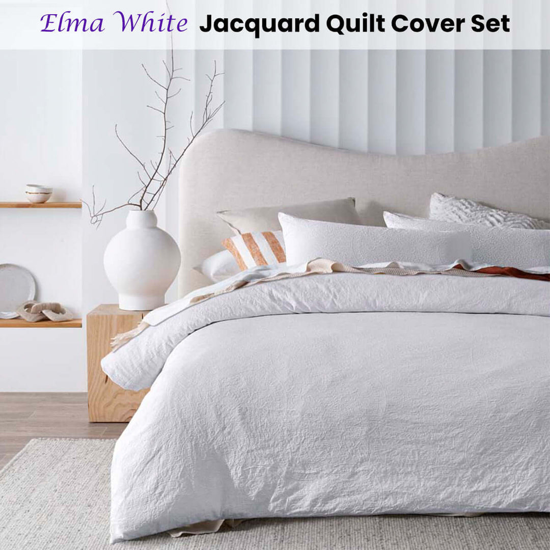 _label_, DSZ Product, feed-cond-new, feed-sl-free shipping, free-shipping, newAccessorize Elma White Jacquard Quilt Cover Set Super King - Premium Home & Garden > Bedding > Duvet Covers from Accessorize ! Shop Online Buy Now at S & D's Value Store Family Business Best Customer Service_label_, DSZ Product, feed-cond-new, feed-sl-free shipping, free-shipping, new