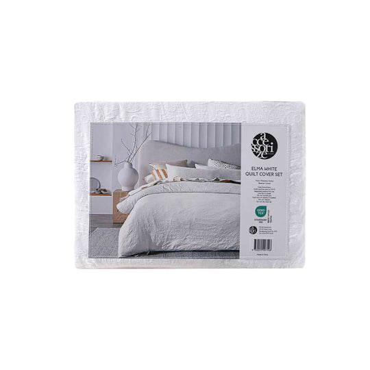 _label_, DSZ Product, feed-cond-new, feed-sl-free shipping, free-shipping, newAccessorize Elma White Jacquard Quilt Cover Set Super King - Premium Home & Garden > Bedding > Duvet Covers from Accessorize ! Shop Online Buy Now at S & D's Value Store Family Business Best Customer Service_label_, DSZ Product, feed-cond-new, feed-sl-free shipping, free-shipping, new