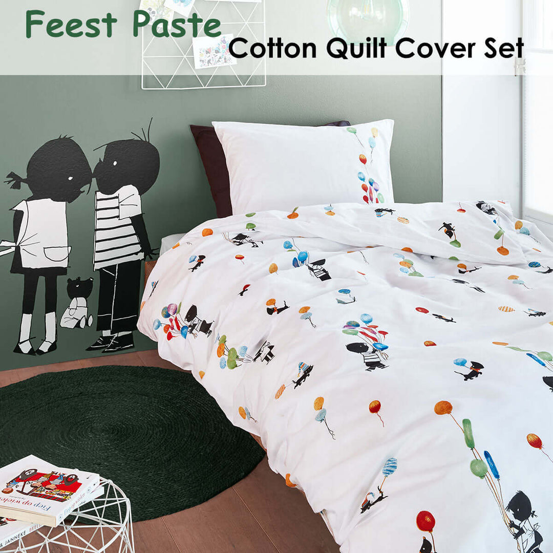 _label_, DSZ Product, feed-cond-new, feed-sl-free shipping, free-shippingFiep Westendorp Feest Pastel Cotton Quilt Cover Set Single - Premium Home & Garden > Bedding > Bed Sheets from Fiep Westendorp ! Shop Online Buy Now at S & D's Value Store Family Business Best Customer Service_label_, DSZ Product, feed-cond-new, feed-sl-free shipping, free-shipping