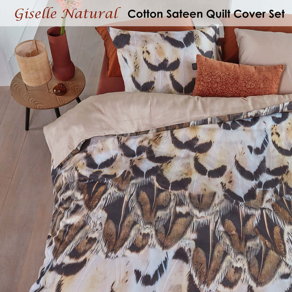 _label_, DSZ Product, feed-cond-new, feed-sl-free shipping, free-shipping, newBedding House Giselle Natural Cotton Sateen Quilt Cover Set King - Premium Home & Garden > Bedding > Duvet Covers from Bedding House ! Shop Online Buy Now at S & D's Value Store Family Business Best Customer Service_label_, DSZ Product, feed-cond-new, feed-sl-free shipping, free-shipping, new