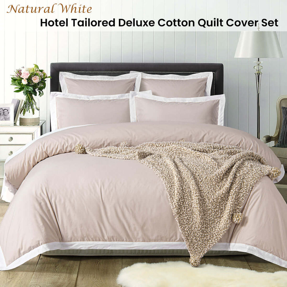 _label_, DSZ Product, feed-cond-new, feed-sl-free shipping, free-shippingAccessorize White/Natural Tailored Hotel Deluxe Cotton Quilt Cover Set Super King - Premium Home & Garden > Bedding > Bed Sheets from Accessorize ! Shop Online Buy Now at S & D's Value Store Family Business Best Customer Service_label_, DSZ Product, feed-cond-new, feed-sl-free shipping, free-shipping