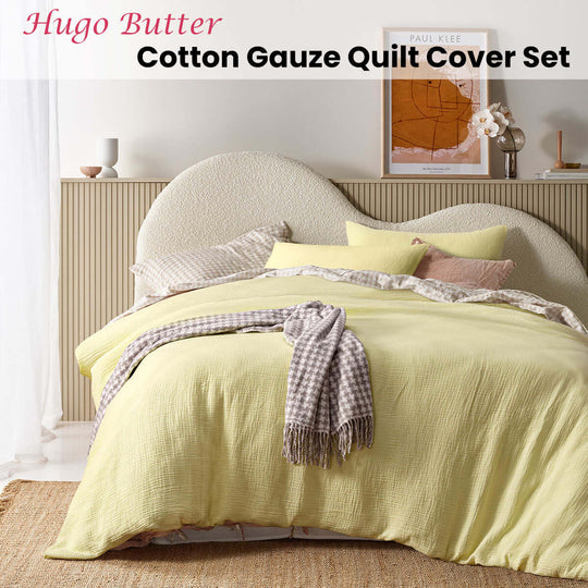 _label_, DSZ Product, feed-cond-new, feed-sl-free shipping, free-shipping, newVintage Design Homewares Hugo Butter Cotton Gauze Quilt Cover Set Queen - Premium Home & Garden > Bedding > Bed Sheets from Vintage Design Homewares ! Shop Online Buy Now at S & D's Value Store Family Business Best Customer Service_label_, DSZ Product, feed-cond-new, feed-sl-free shipping, free-shipping, new