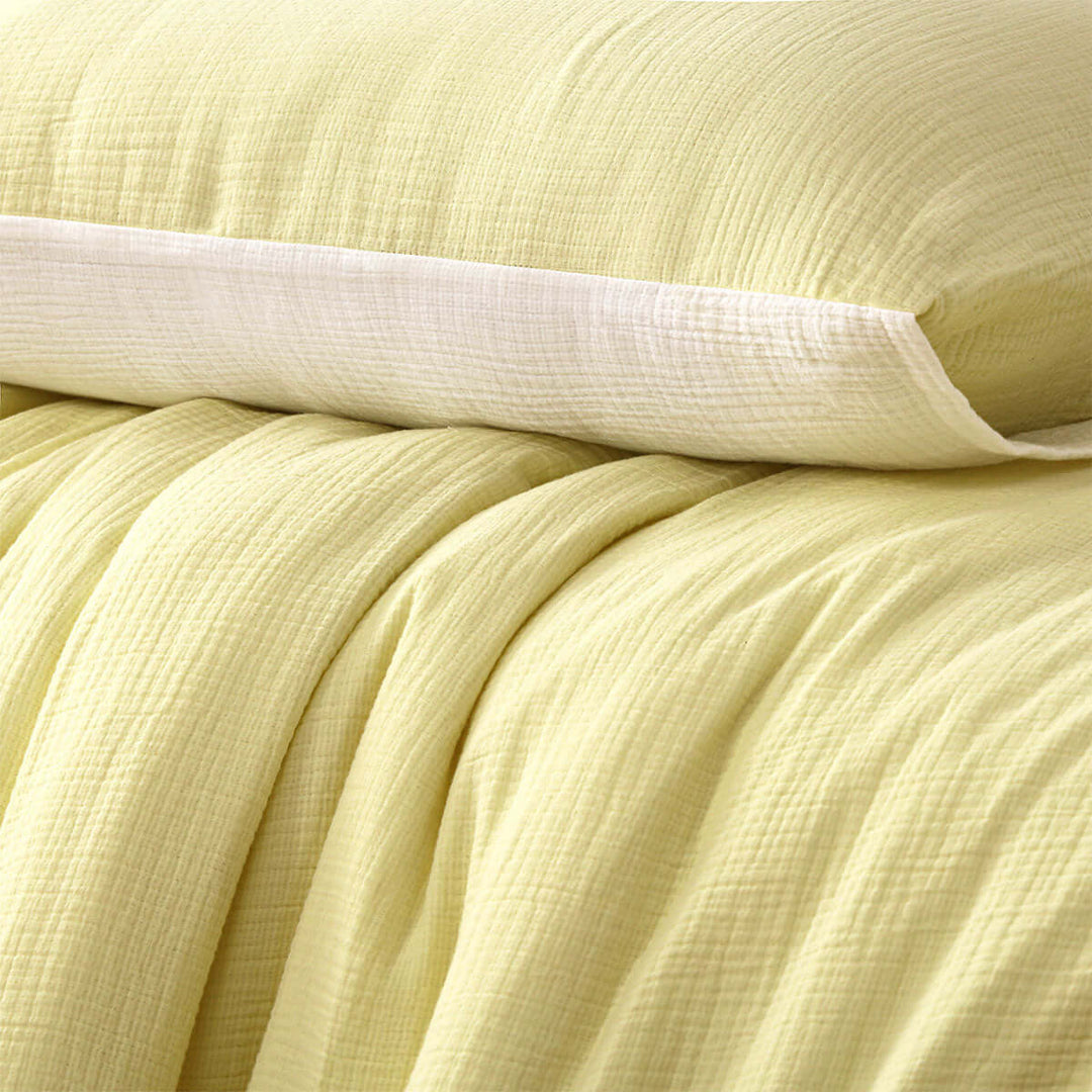 _label_, DSZ Product, feed-cond-new, feed-sl-free shipping, free-shipping, newVintage Design Homewares Hugo Reversible White Butter Cotton Gauze Quilt Cover Set Queen - Premium Home & Garden > Bedding > Bed Sheets from Vintage Design Homewares ! Shop Online Buy Now at S & D's Value Store Family Business Best Customer Service_label_, DSZ Product, feed-cond-new, feed-sl-free shipping, free-shipping, new