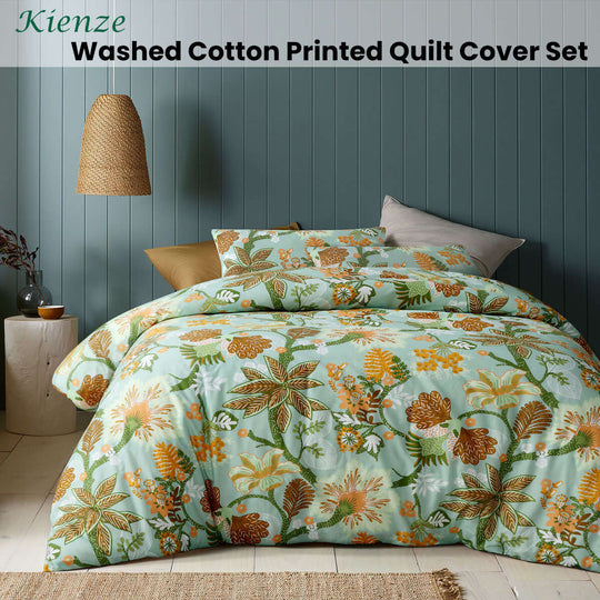 _label_, DSZ Product, feed-cond-new, feed-sl-free shipping, free-shipping, newAccessorize Kienze Washed Cotton Printed Quilt Cover Set King - Premium Home & Garden > Bedding > Duvet Covers from Accessorize ! Shop Online Buy Now at S & D's Value Store Family Business Best Customer Service_label_, DSZ Product, feed-cond-new, feed-sl-free shipping, free-shipping, new