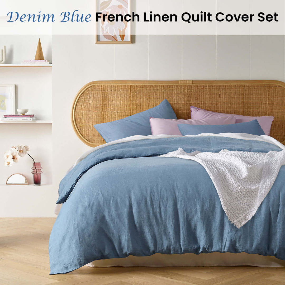 _label_, DSZ Product, feed-cond-new, feed-sl-free shipping, free-shipping, newVintage Design Homewares Denim Blue French Linen Quilt Cover Set King - Premium Home & Garden > Bedding > Duvet Covers from Vintage Design Homewares ! Shop Online Buy Now at S & D's Value Store Family Business Best Customer Service_label_, DSZ Product, feed-cond-new, feed-sl-free shipping, free-shipping, new